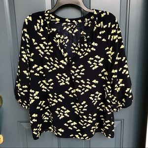 Adorable blouse with fish print